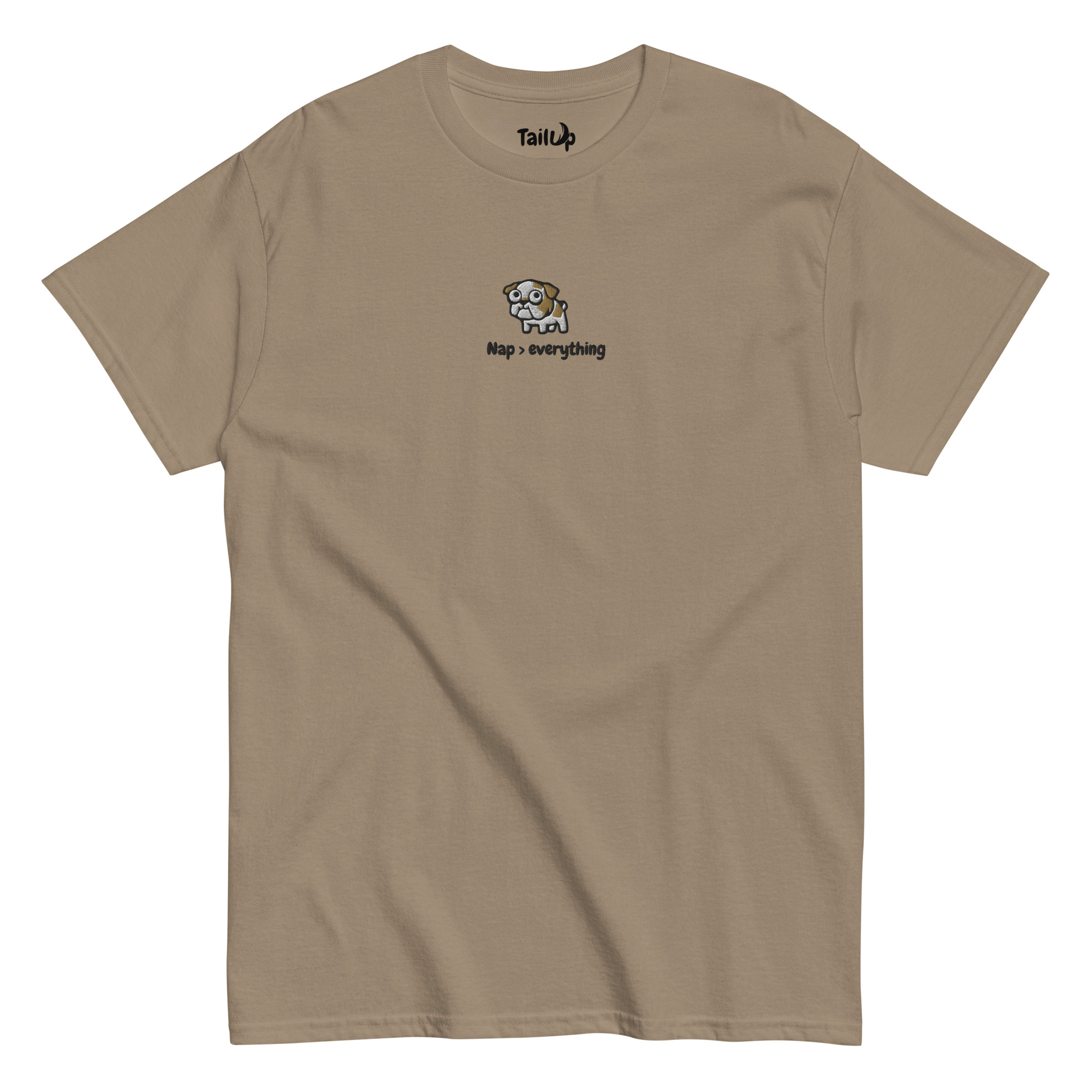 English Bulldog Embroidered Classic T-shirt