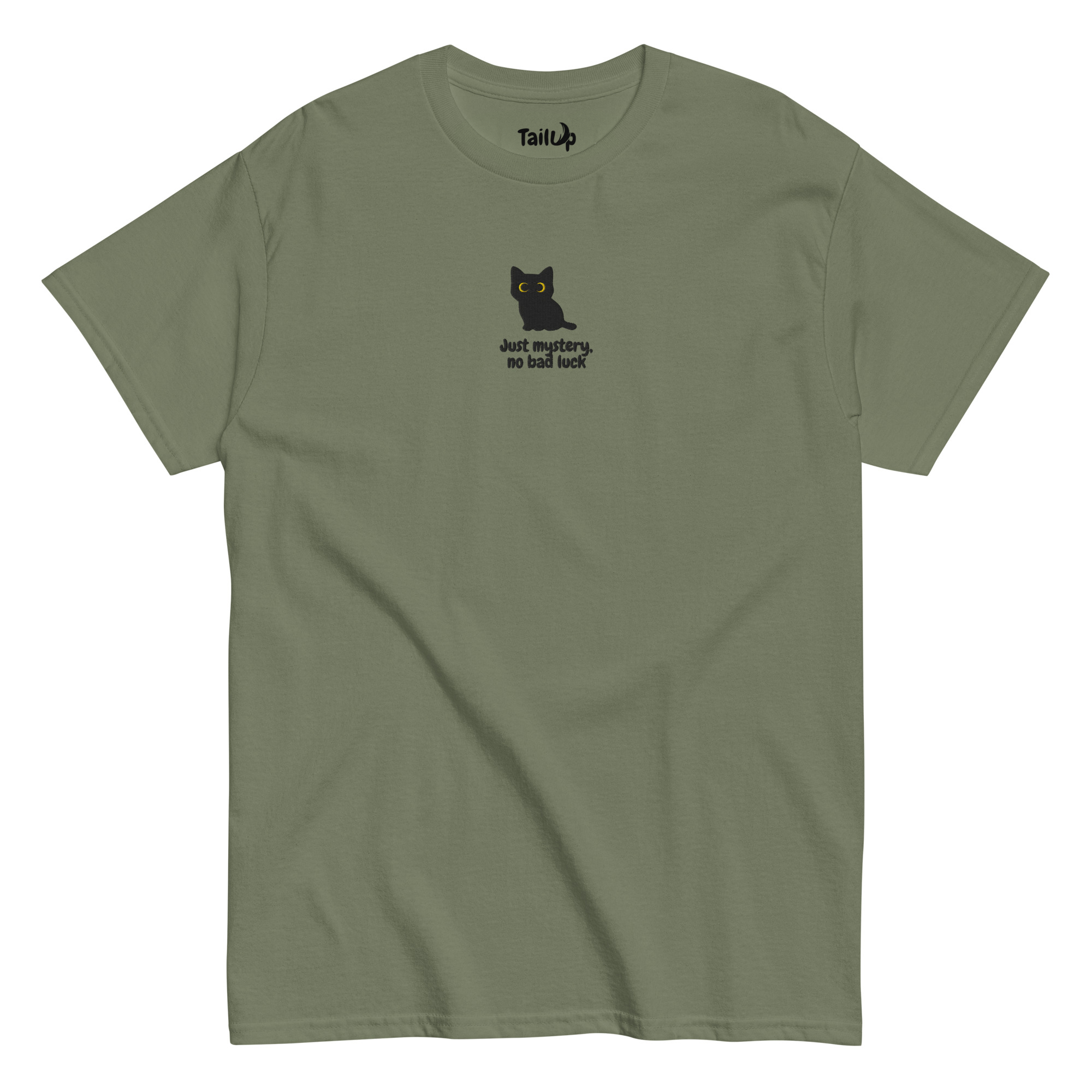 Black Cat Embroidered Classic T-shirt