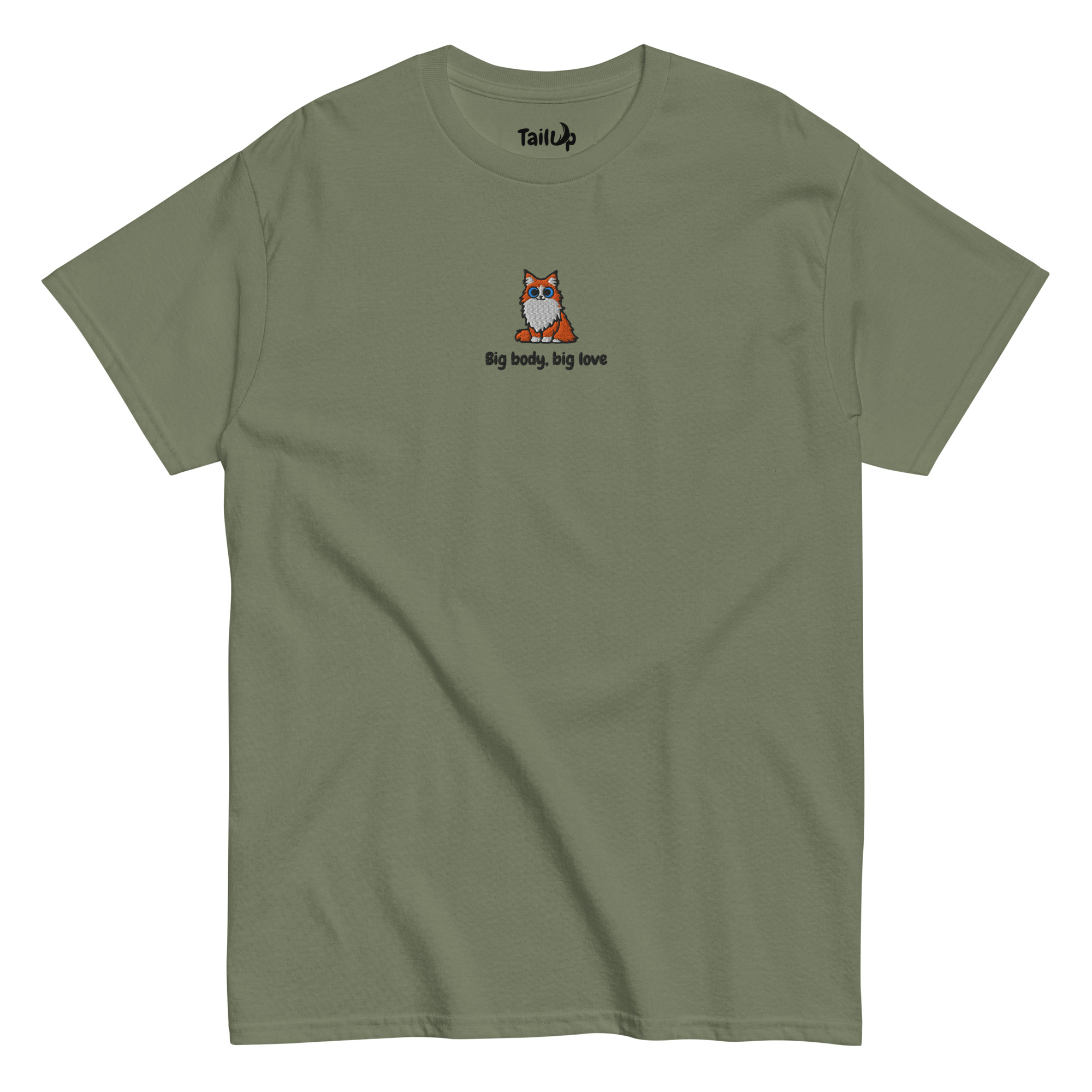 Maine Coon Cat Embroidered Clasic T-shirt