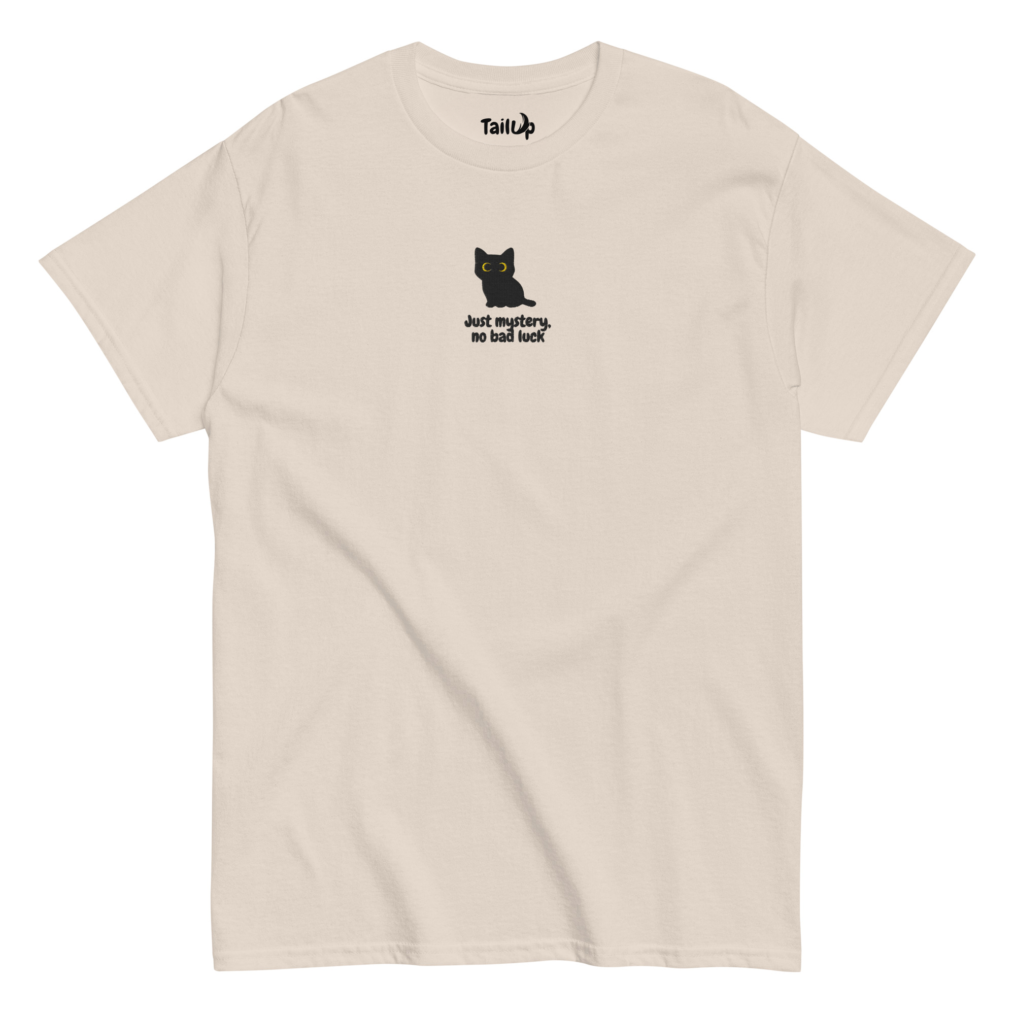 Black Cat Embroidered Classic T-shirt