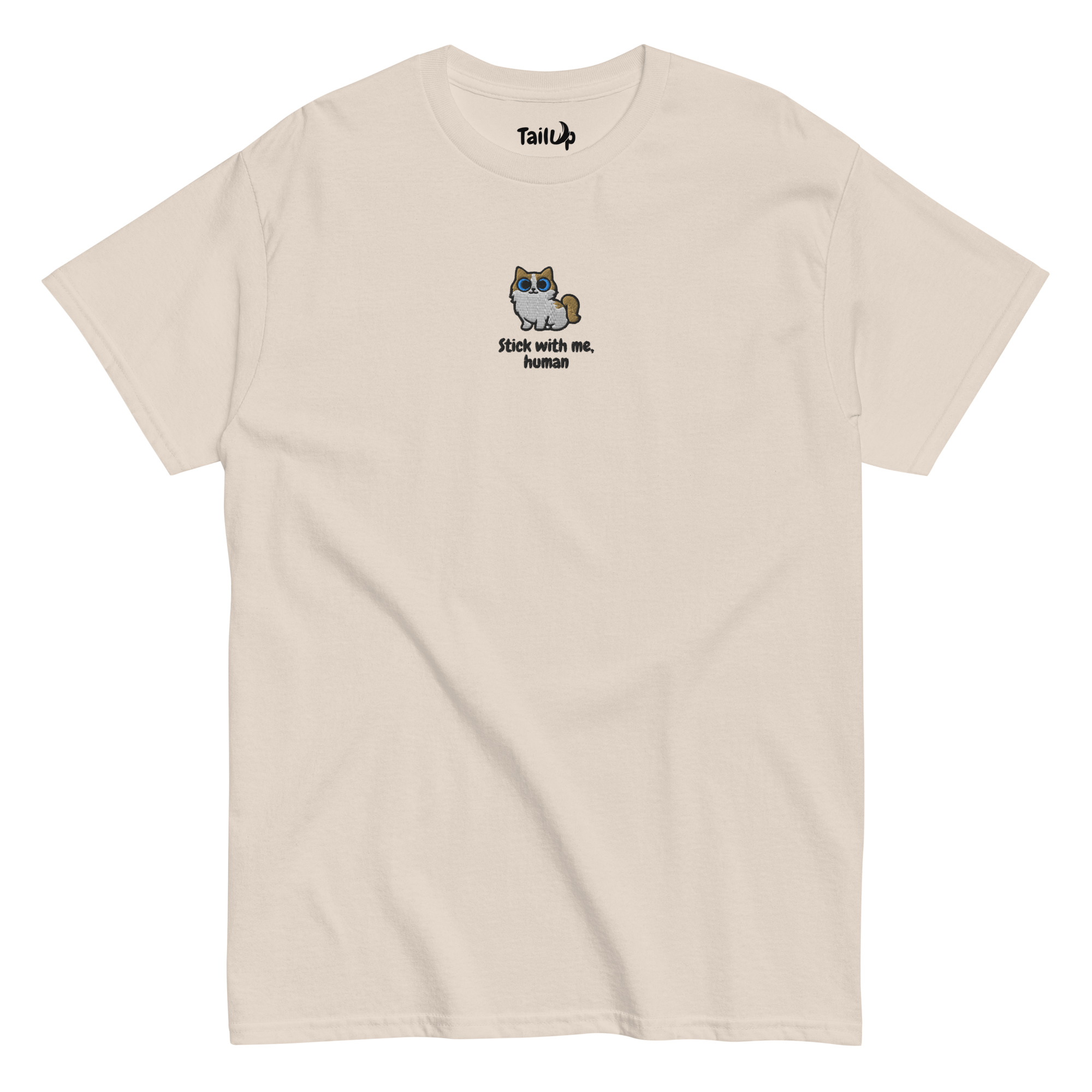 Ragdoll Cat Embroidered Classic T-shirt