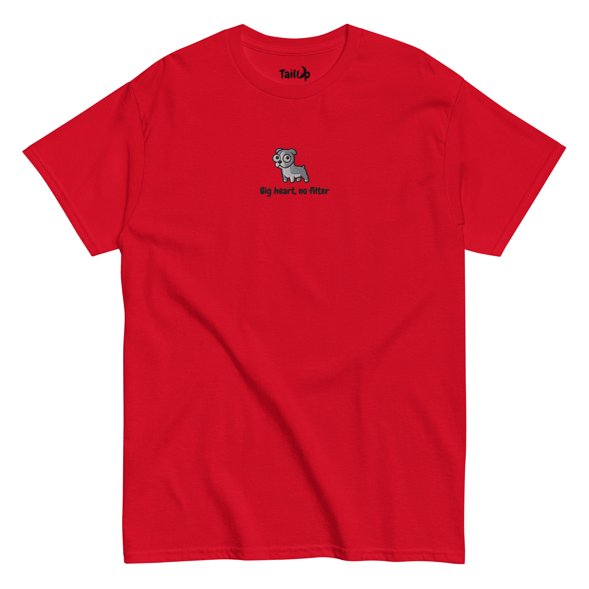 Pit Bull Terrier Embroidered Classic T-shirt