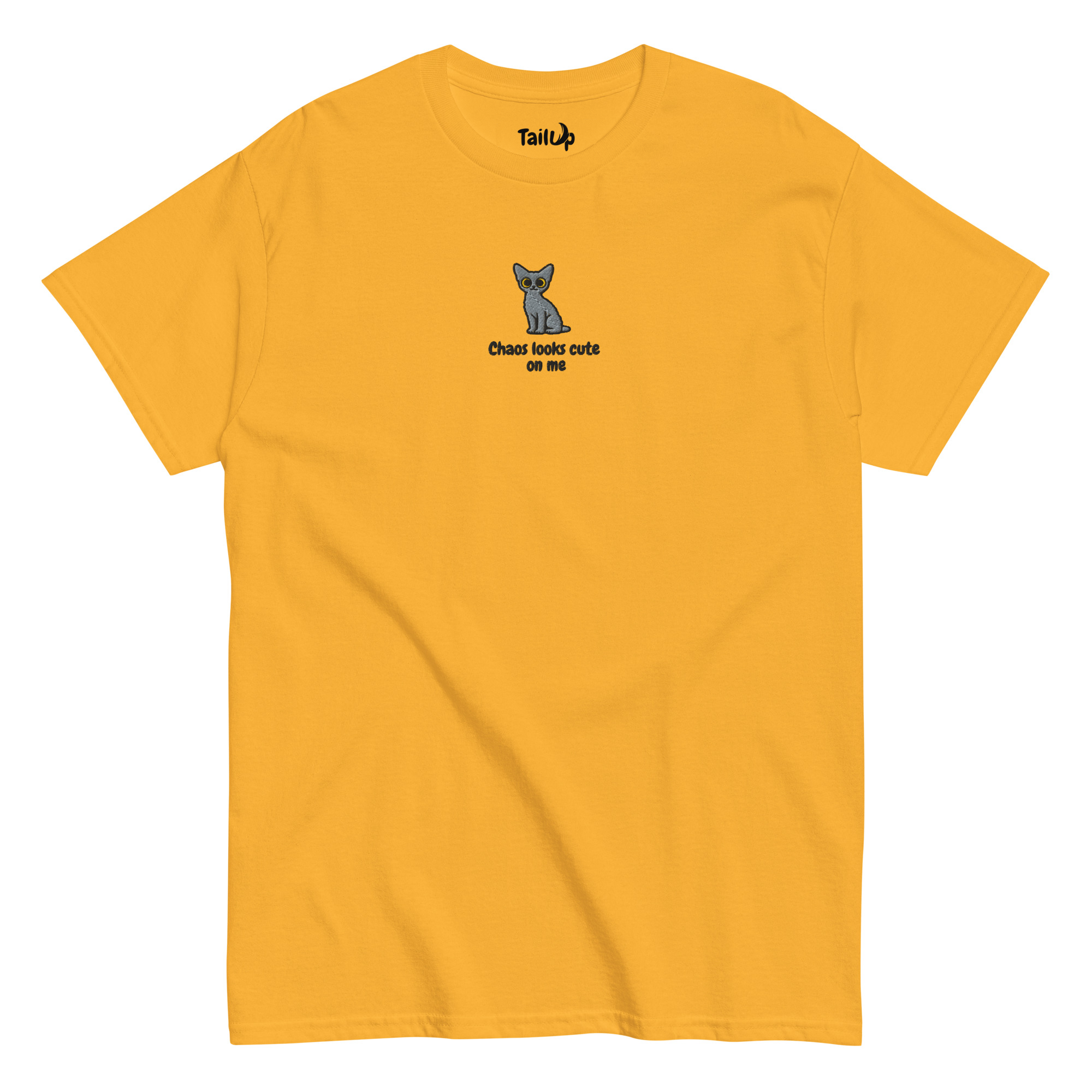 Devon Rex Cat Embroidered Clasic T-shirt