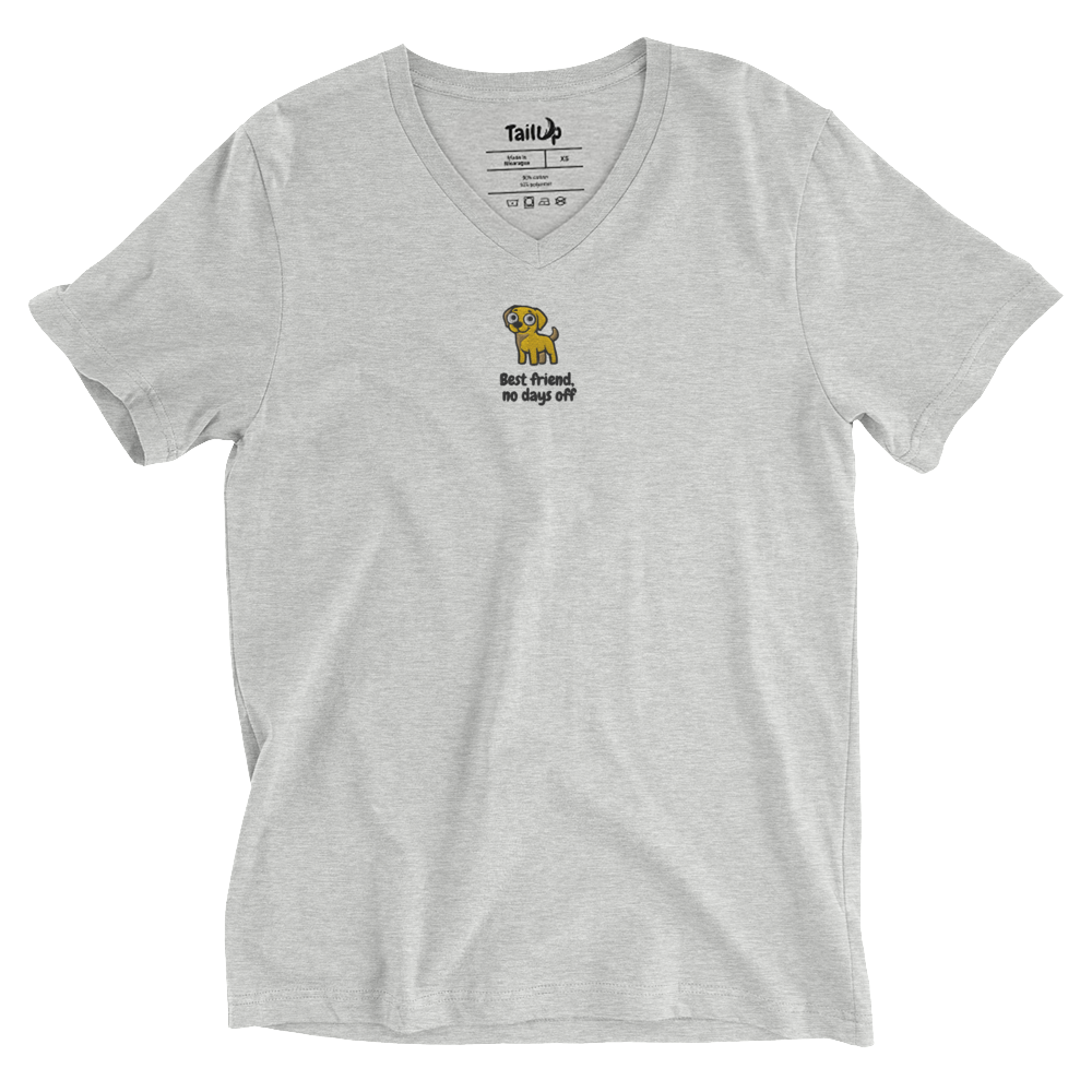 Labrador Retriever Embroidered V-Neck T-shirt